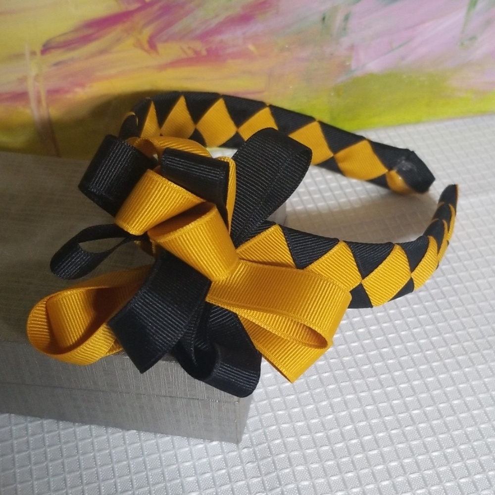 Grosgrain Ribbon Woven Headband (1inch) headband.